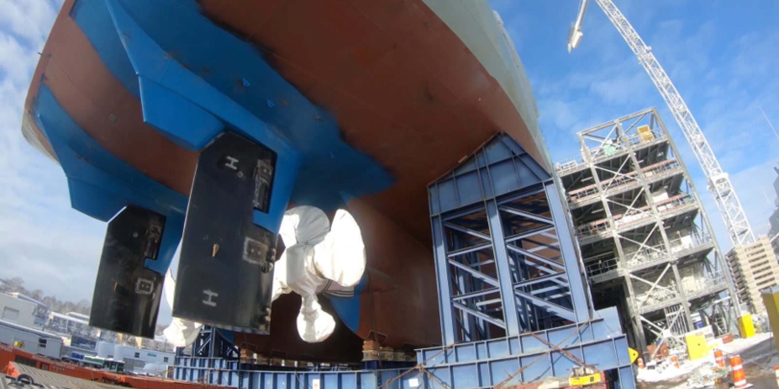 Future HMCS Max Bernays Mega Block Move for Canada's 3rd Arctic and